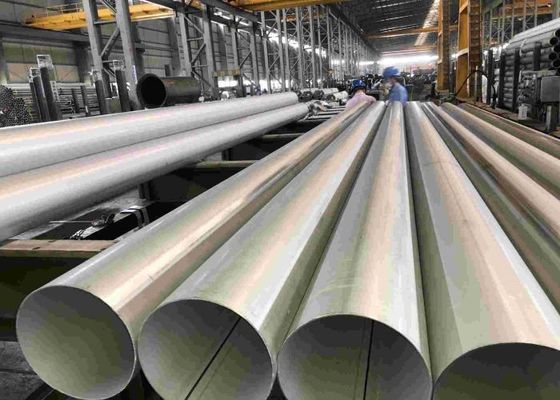 คุณภาพ  Polished Stainless Steel Pipe Tubing Round For Gas Pipeline / Building โรงงาน