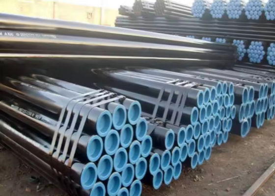 คุณภาพ  Water Transport Steel Casing Pipe Threaded End Connection and Black Painting โรงงาน
