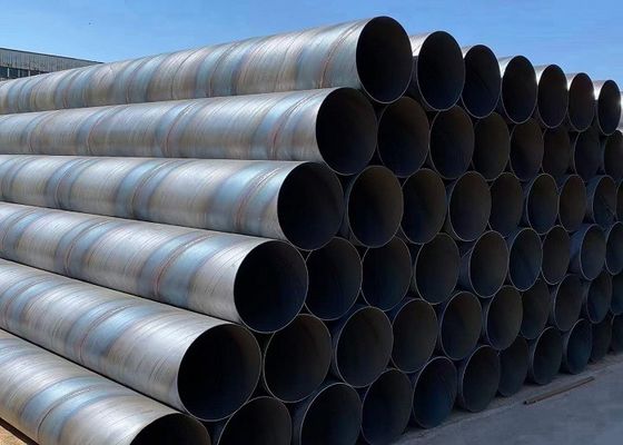 5mm-25.4mm สแตนเลสคาร์บอน SSAW พื้นผิวท่อสีดําปะทายน้ํามันหรือเคลือบ 3PE