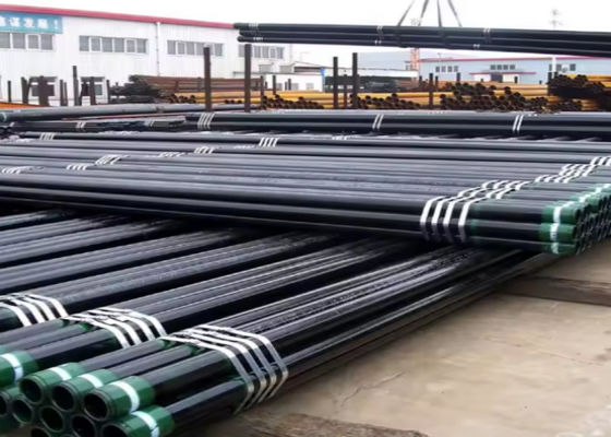 วัสดุท่อพื้นฐาน API5CT N80 L80 P110 ท่อเคลือบเหล็ก FBE สําหรับการสั่ง NDT HT