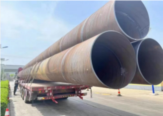 ท่อเหล็ก SSAW คาร์บอน 6M 12M สำหรับงานก่อสร้างและการส่งน้ำมัน